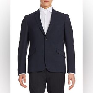 Sondergaard Slim-Fit Square Print Sportcoat-NAVY-42 Regular